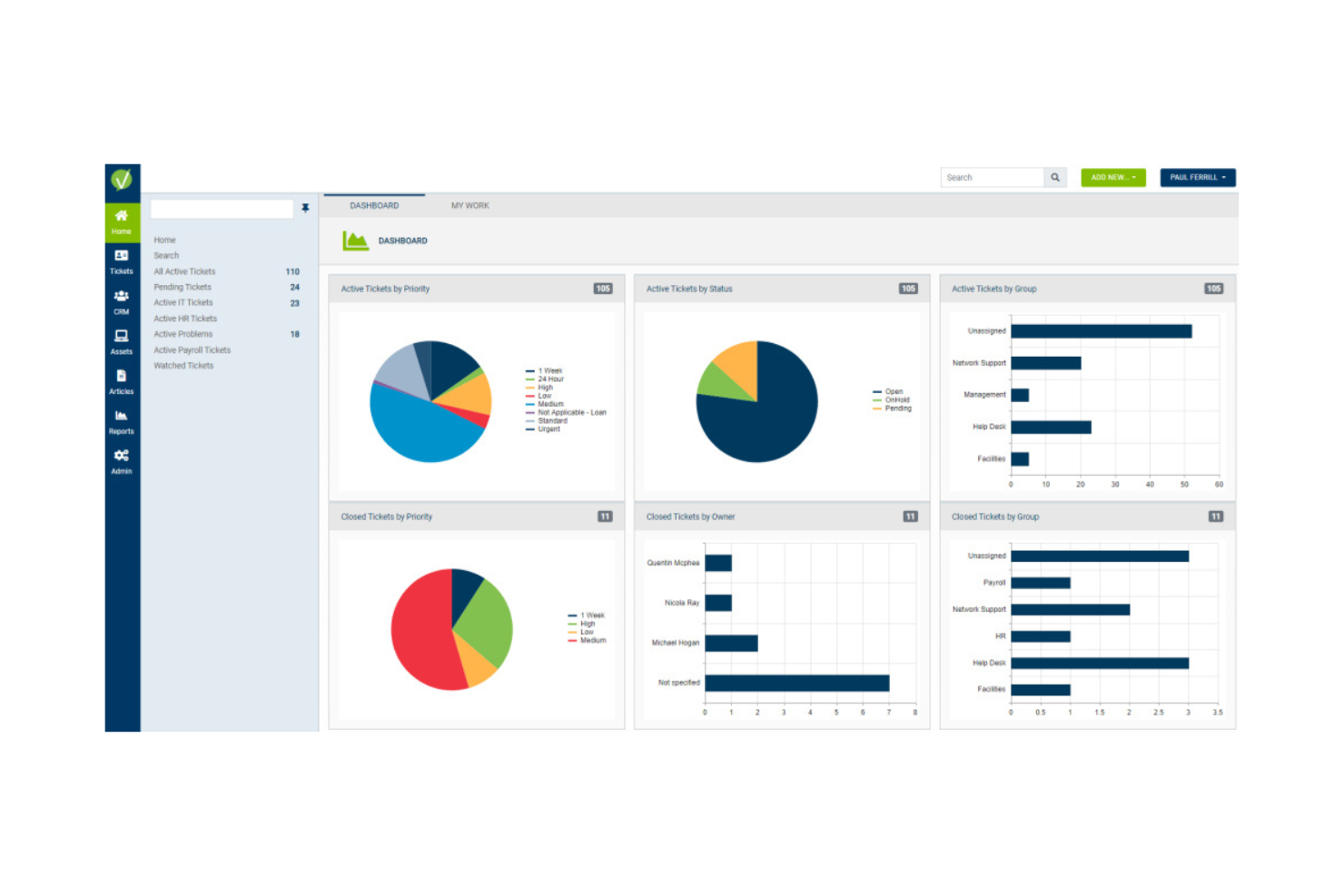 Vivantio screenshot - 19 meilleures alternatives à Jira Service Management pour 2026