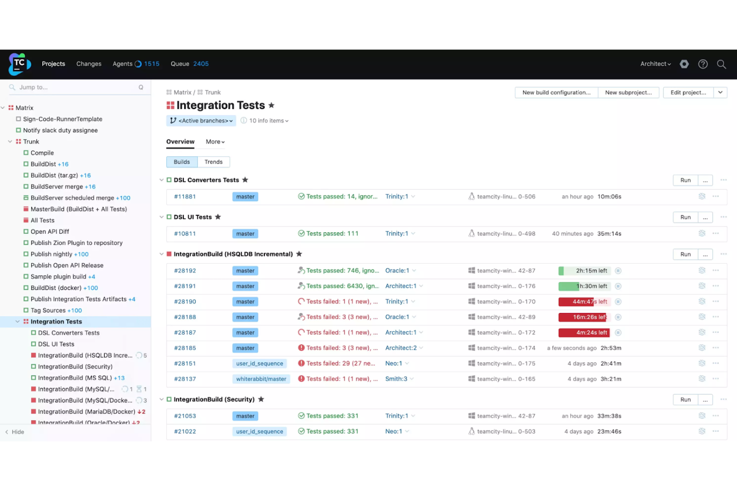TeamCity screenshot - 10 meilleures alternatives à Jenkins passées en revue en 2026