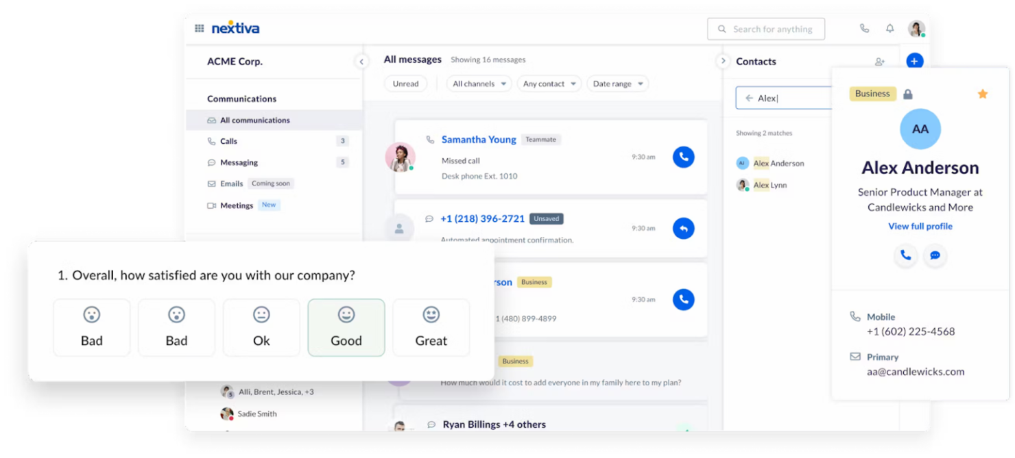 Nextiva screenshot - 10 Meilleures Alternatives à Zendesk Passées en Revue en 2026