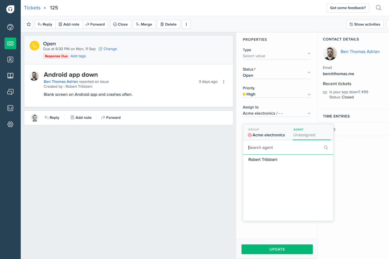 Freshdesk screenshot - 10 beste Zendesk-Alternativen im Test 2026