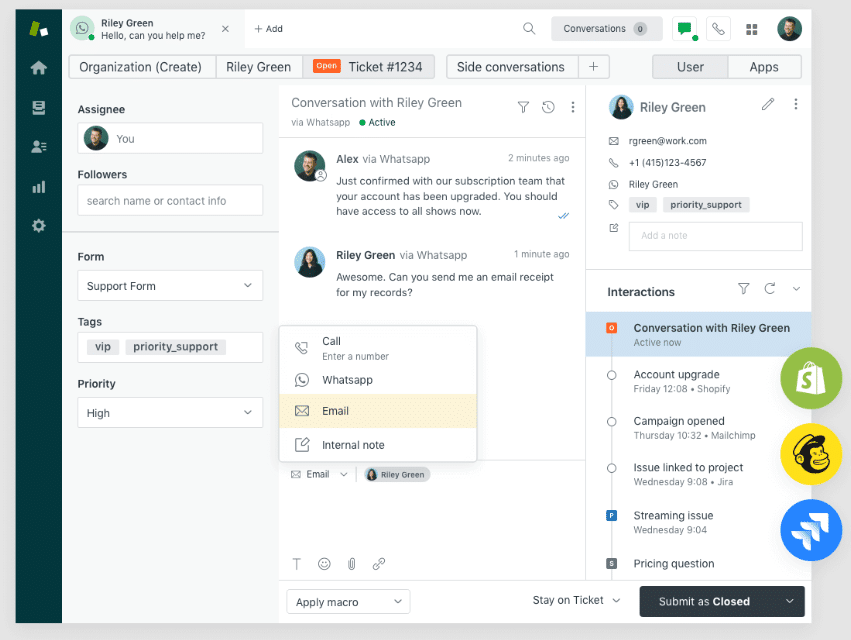 Zendesk Support Suite screenshot - 10 beste Freshworks-Alternativen im Test 2026