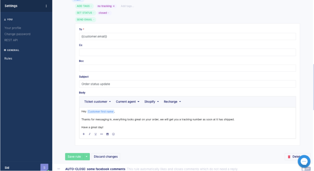 Gorgias screenshot - 10 meilleures alternatives à Front passées en revue en 2026