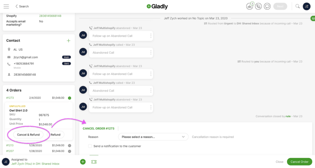 Gladly screenshot - 10 beste Freshworks-Alternativen im Test 2026