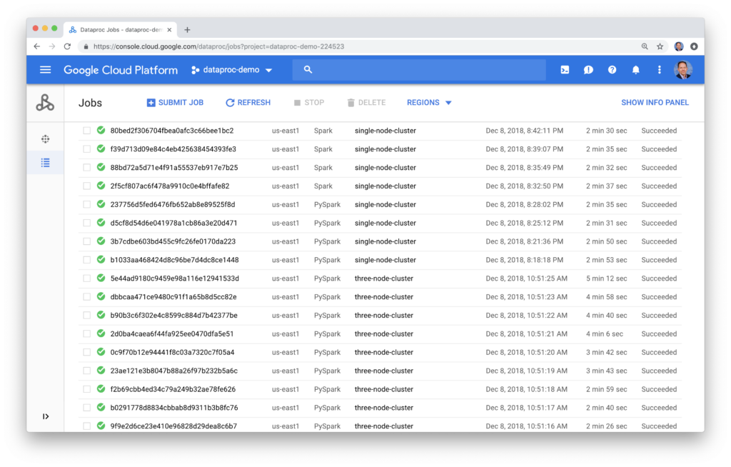 Google Cloud Dataproc screenshot - 10 meilleurs concurrents de Databricks évalués en 2026