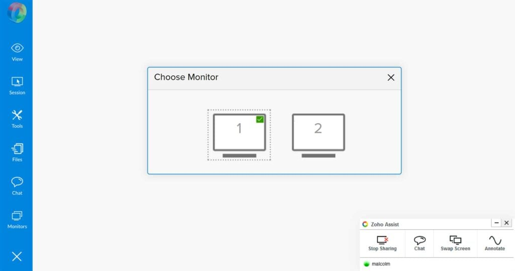 Zoho Assist screenshot - 10 meilleures alternatives à ConnectWise ScreenConnect pour 2026