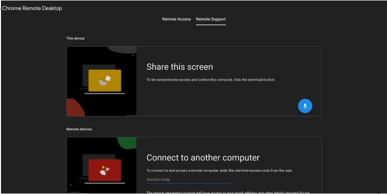 Chrome Remote Desktop screenshot - 10 meilleures alternatives à ConnectWise ScreenConnect pour 2026