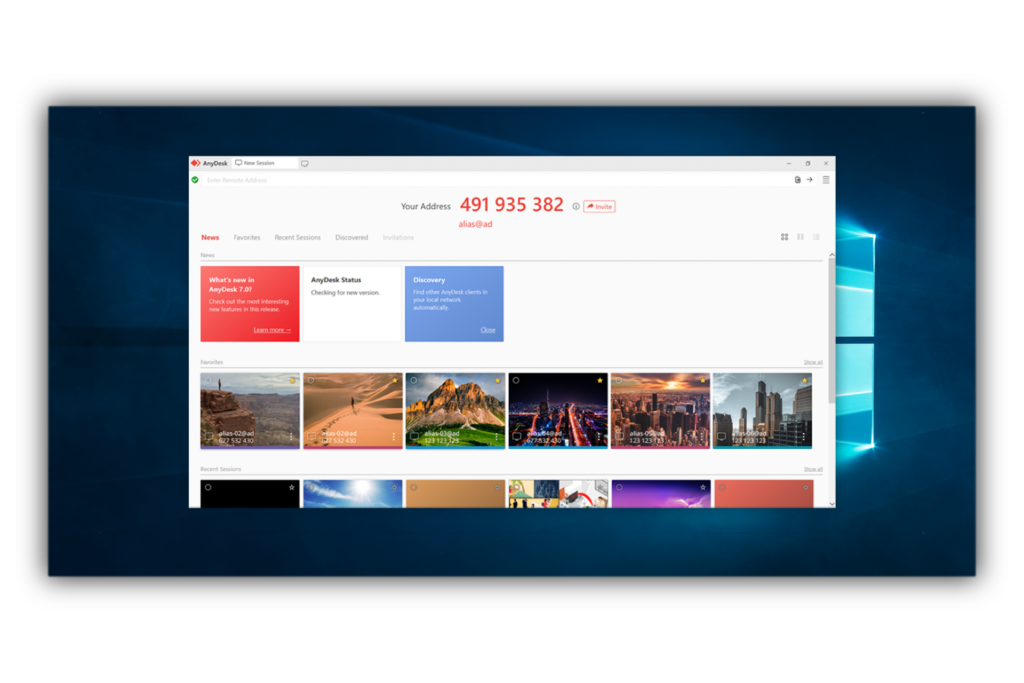 AnyDesk screenshot - 10 meilleures alternatives à ConnectWise ScreenConnect pour 2026