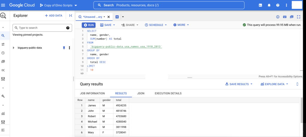 Google BigQuery screenshot - 10 meilleurs concurrents de Databricks évalués en 2026
