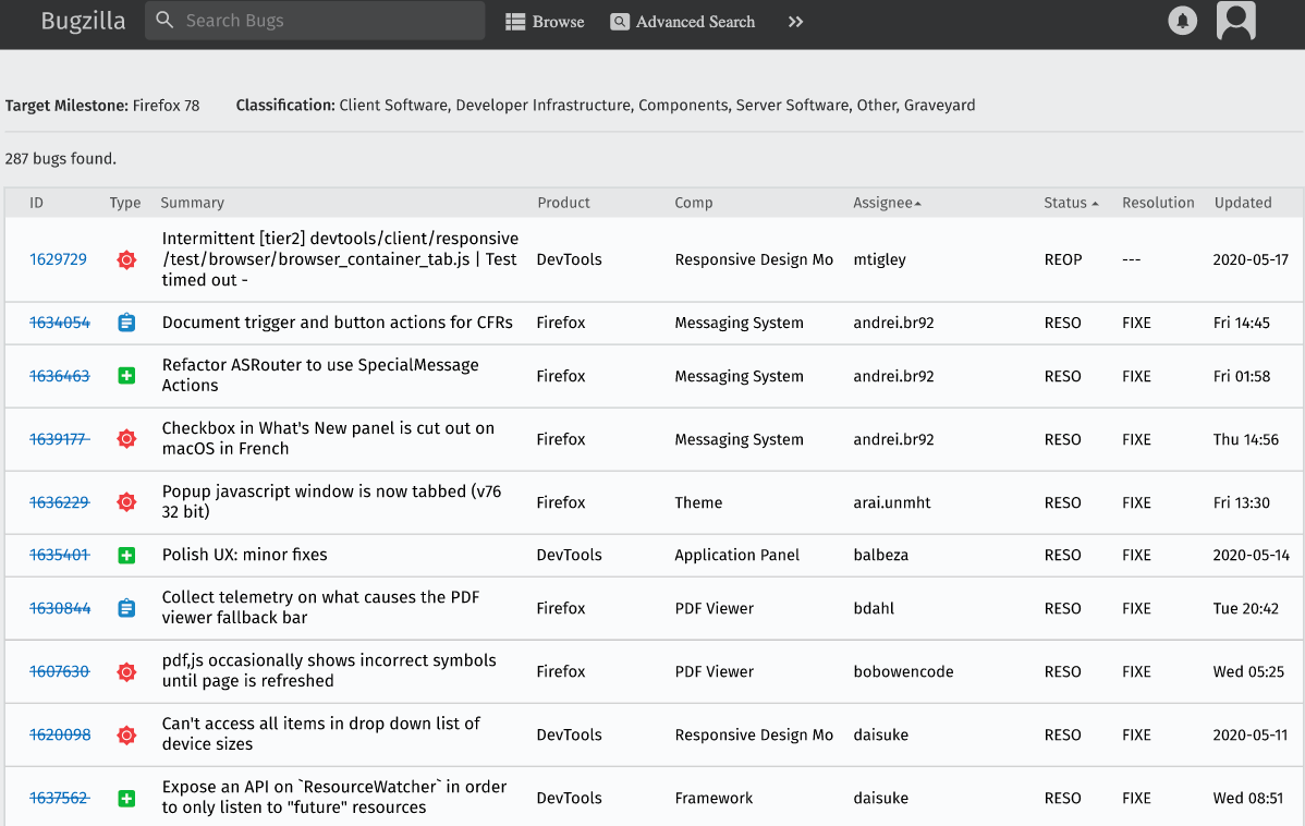 Bugzilla screenshot - 10 Beste Jira-Alternativen im Test 2026