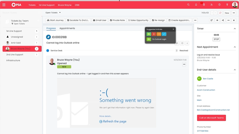 HaloPSA screenshot - 10 Meilleures Alternatives à ConnectWise Passées en Revue en 2026