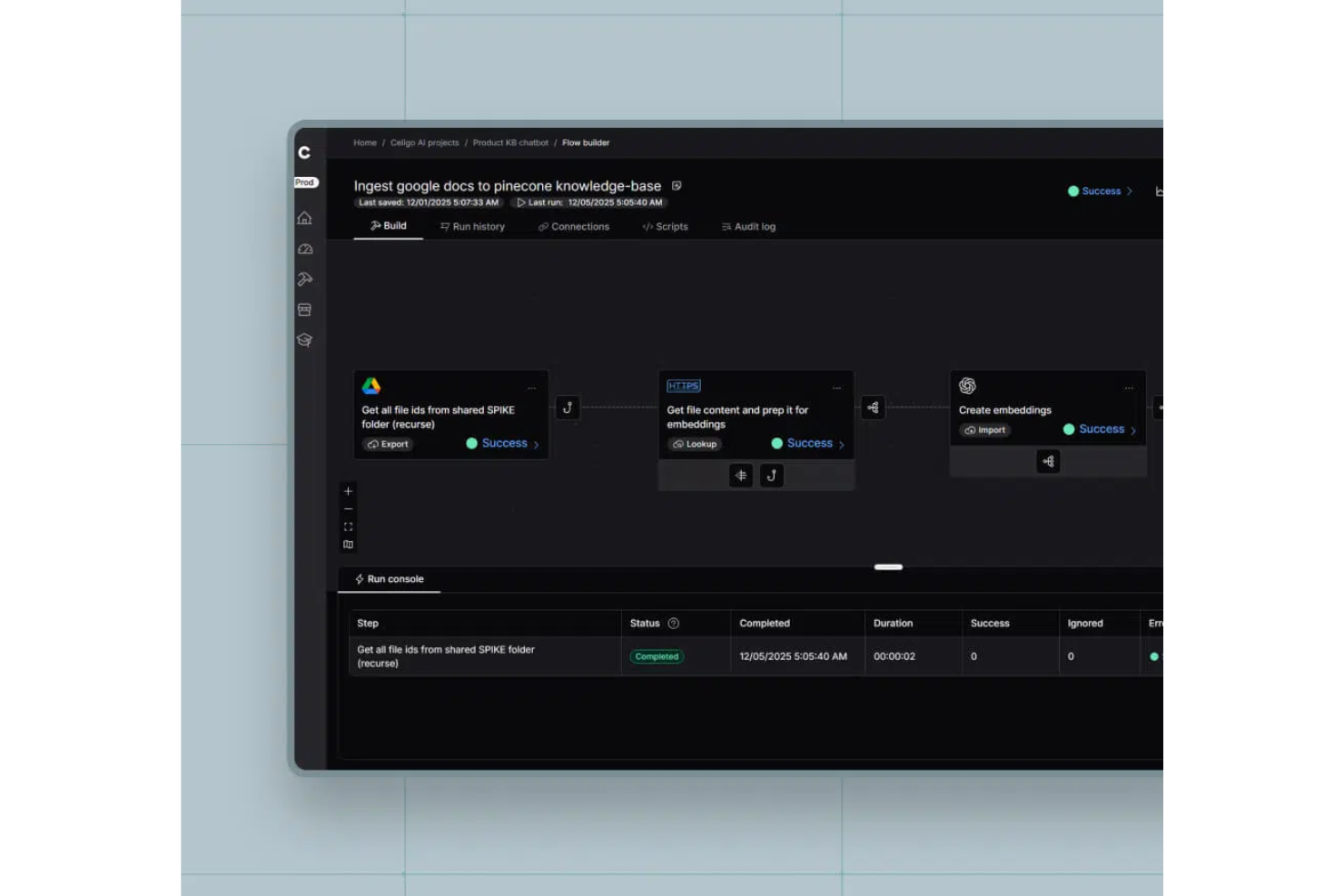 Celigo screenshot - 10 meilleurs logiciels d’automatisation des processus informatiques examinés en 2026