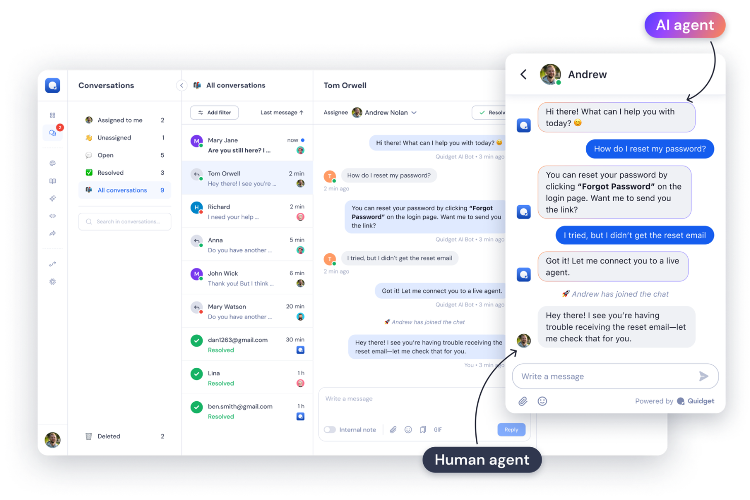 Quidget screenshot - Les 10 meilleurs logiciels de support à distance pour les équipes informatiques en 2026