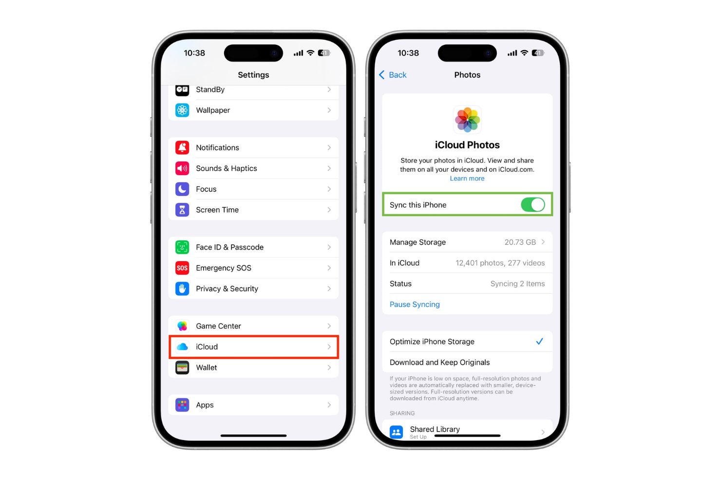 iCloud screenshot - 10 meilleures alternatives à Google Drive en 2026