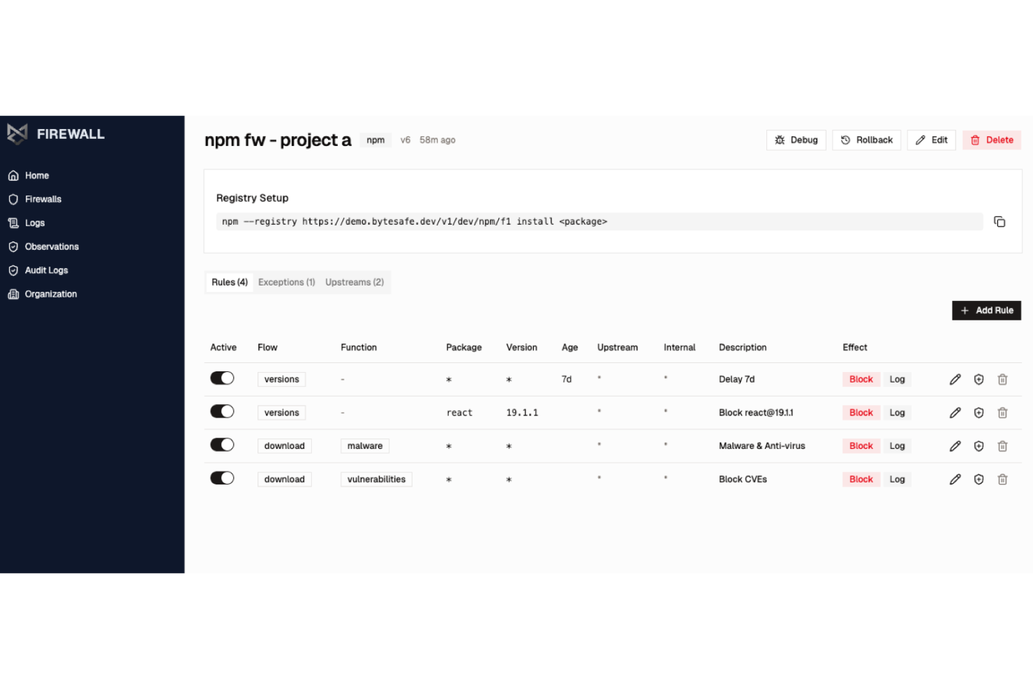 Bytesafe screenshot - 10 Migliori Strumenti per Repository di Artifact nel 2026
