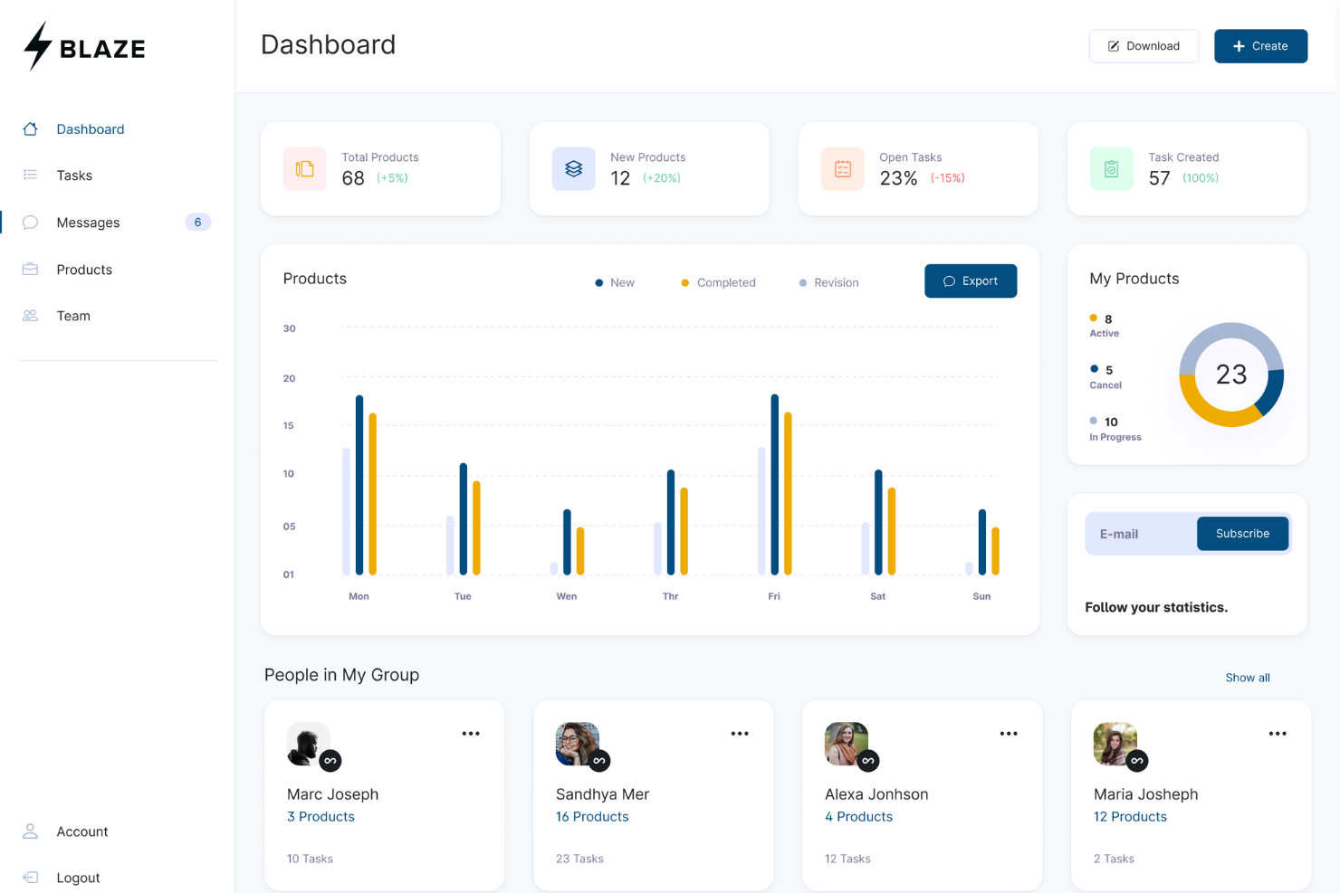 Blaze screenshot - 10 migliori alternative a Microsoft Access per il 2026