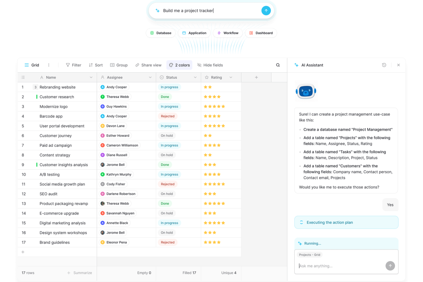 Baserow screenshot - 10 migliori alternative a Microsoft Access per il 2026
