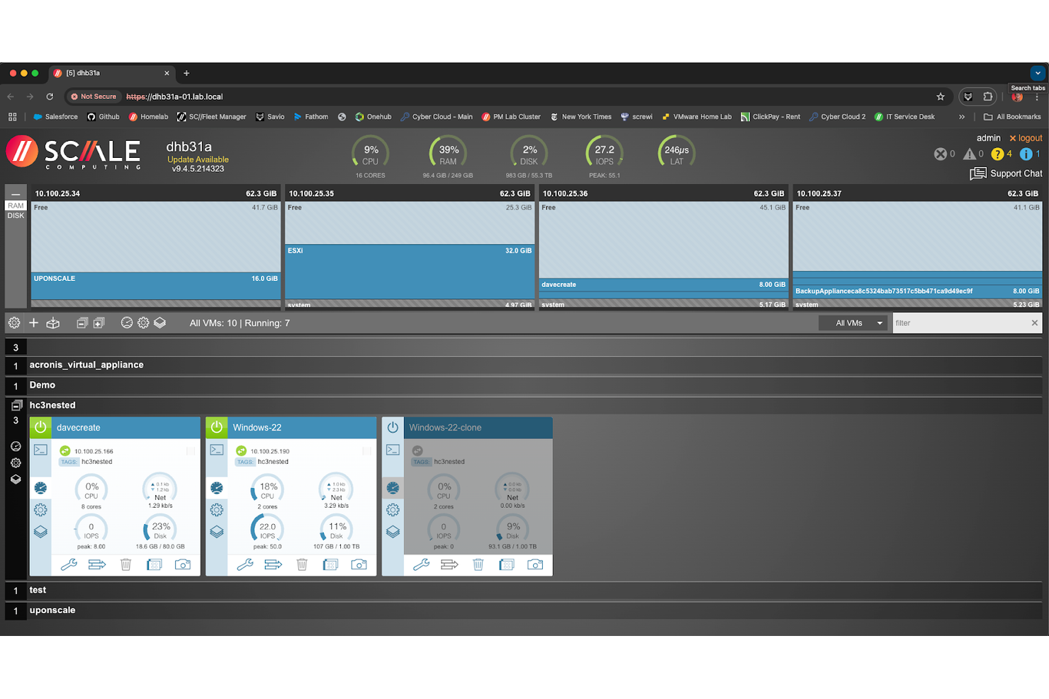 Scale Computing Platform screenshot - Le 10 migliori alternative a VirtualBox per il 2026