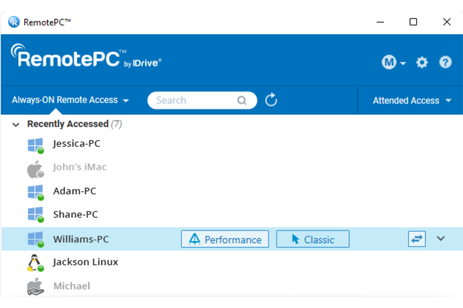 RemotePC screenshot - 10 migliori alternative a LogMeIn da considerare nel 2026