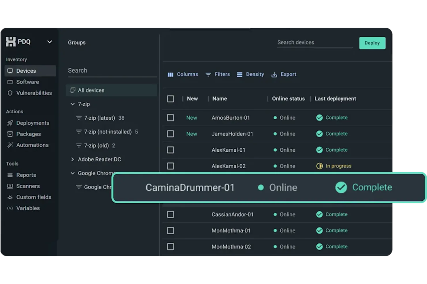 PDQ Deploy screenshot - Le 10 migliori alternative ad Automox nel 2026