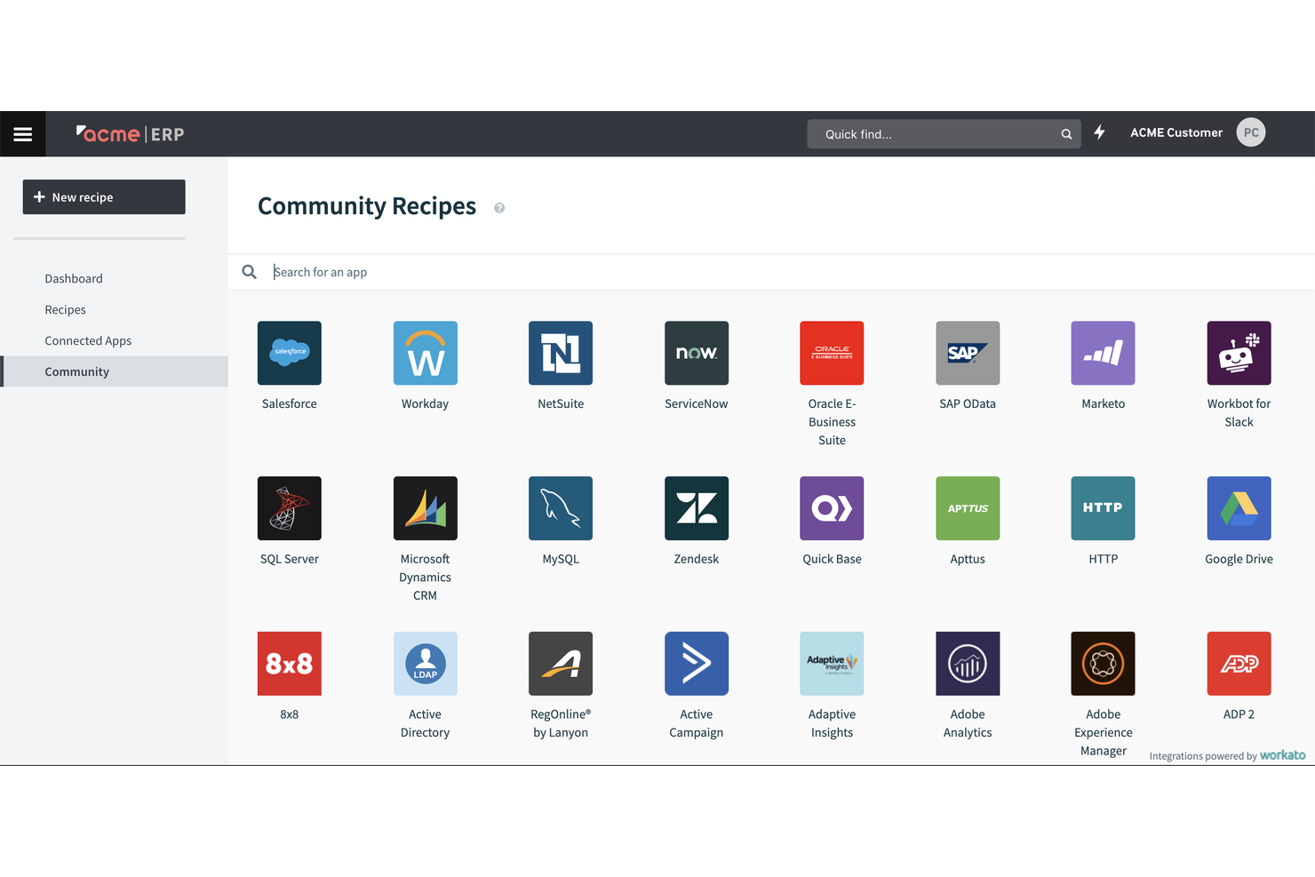 Workato screenshot - Le 10 migliori alternative a Zapier per il 2026 con caratteristiche principali e utilizzi