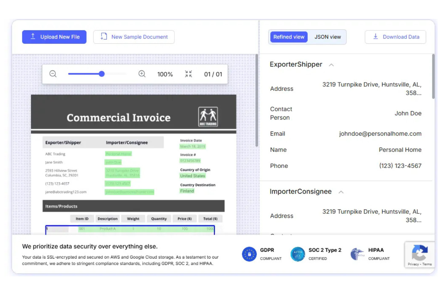 Docsumo OCR screenshot - Le 10 migliori soluzioni OCR recensite nel 2026