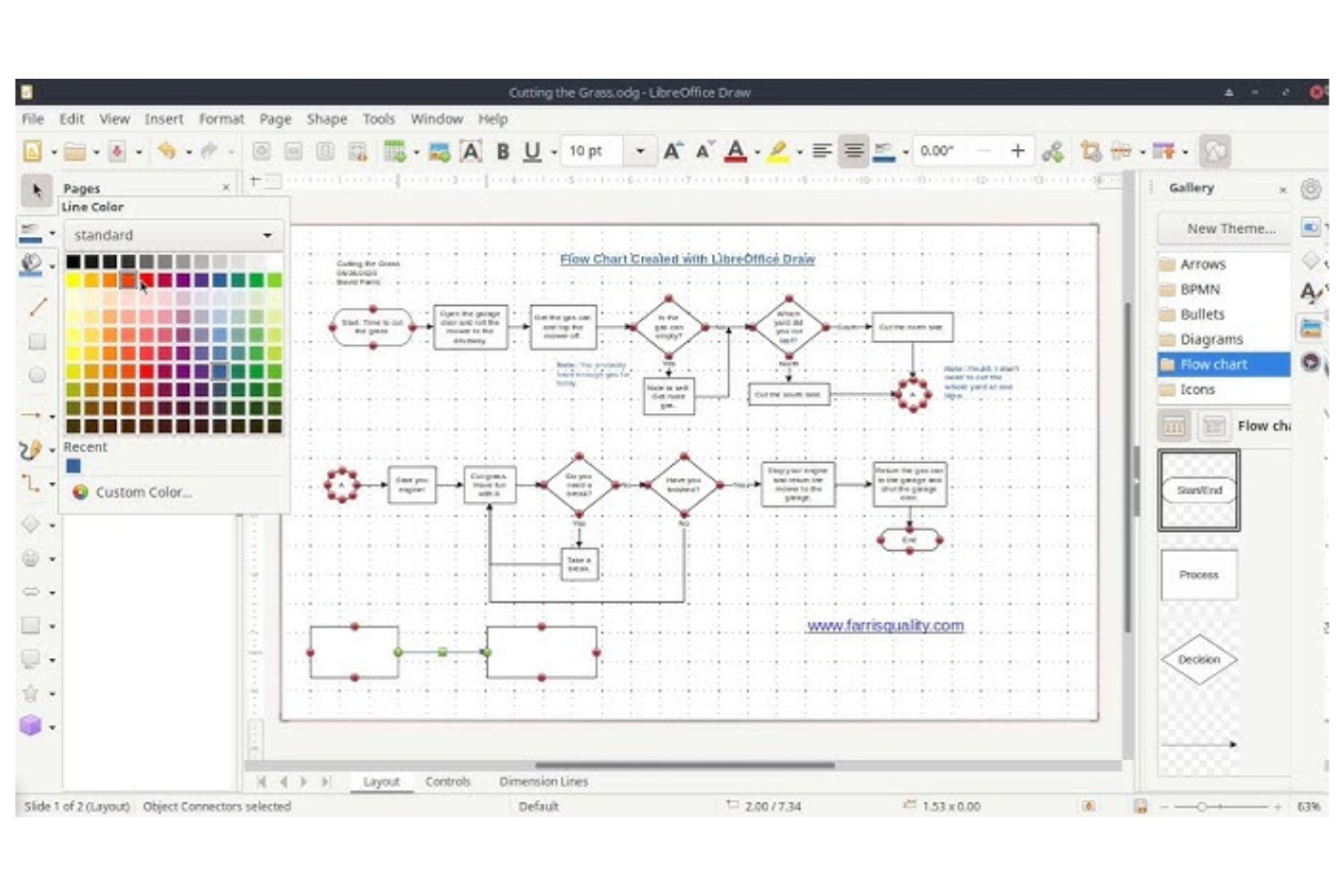 LibreOffice Draw screenshot - 10 alternative a Microsoft Visio selezionate per il 2026