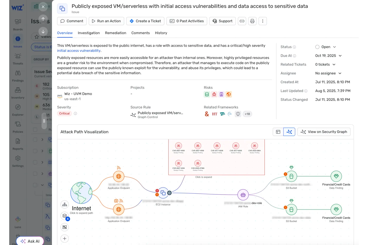 Wiz screenshot - 10 Migliori Alternative a Tenable Recensite nel 2026