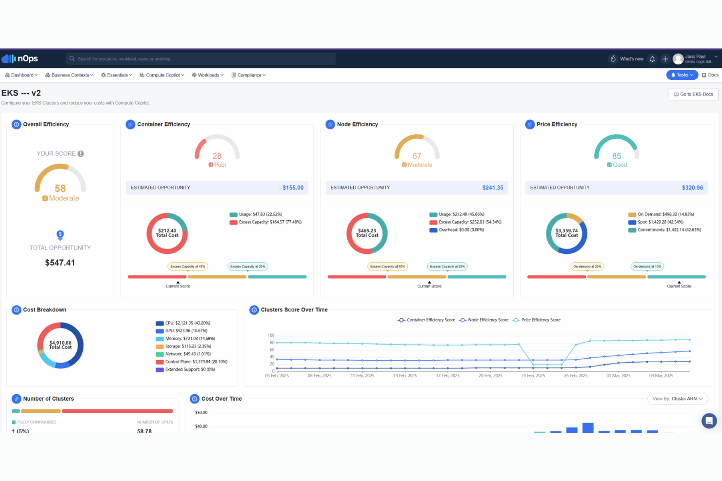 nOps screenshot - Le 10 Migliori Soluzioni Software per la Gestione dei Servizi Cloud Recensite nel 2026