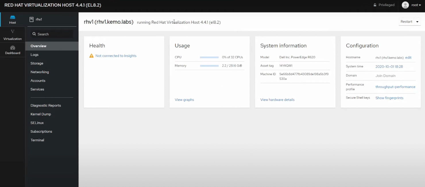 Red Hat Virtualization (RHV) screenshot - Ho Testato 10 Software di Virtualizzazione: Le Mie Scelte Top per il 2026