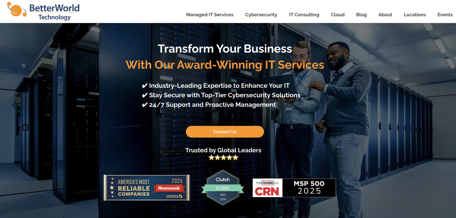 BetterWorld Technology screenshot - Le 10 Migliori Aziende di Servizi Gestiti a Filadelfia Recensite nel 2026