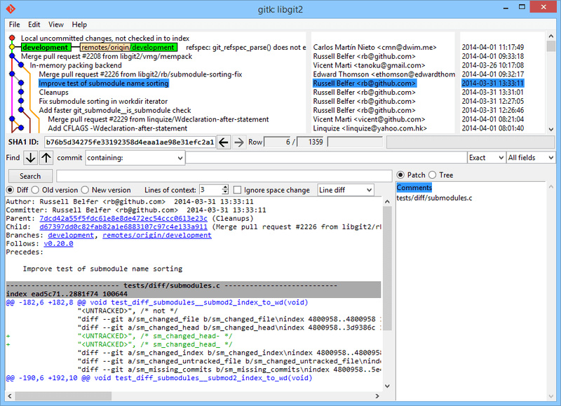 Git screenshot - Guida all’Acquisto dei 10 Migliori Sistemi di Controllo delle Versioni