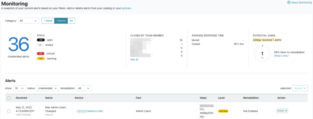 Addigy screenshot - I 10 migliori strumenti di monitoraggio e gestione remota del 2026