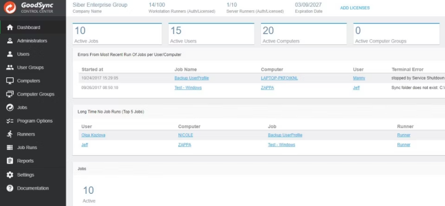 GoodSync screenshot - La Protezione Definitiva per il Tuo PC: I 10 Migliori Software di Backup