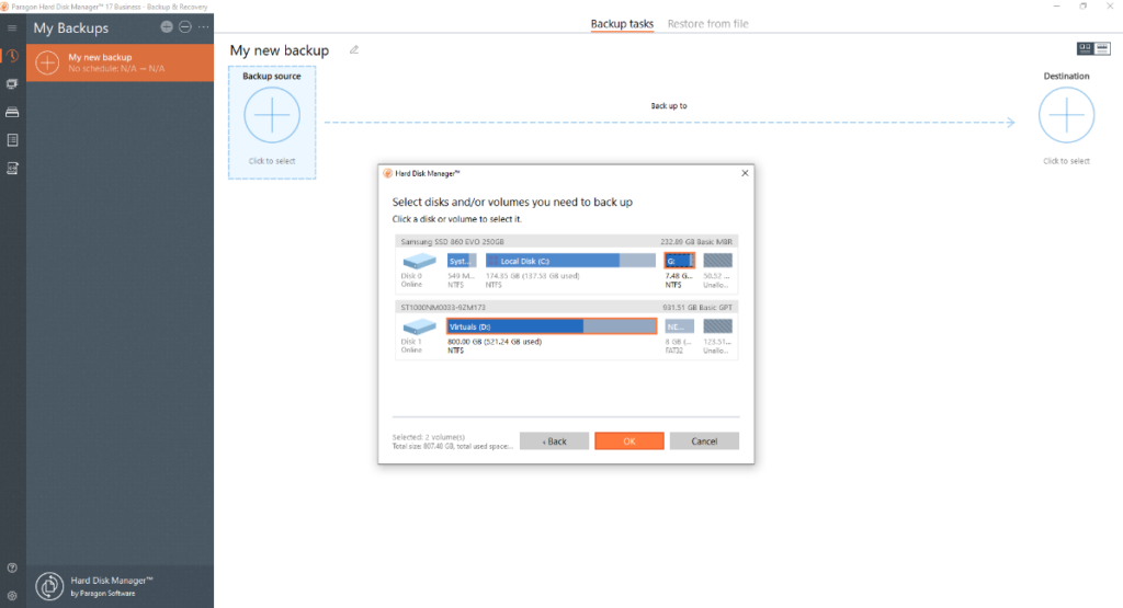 Paragon Backup &amp; Recovery screenshot - La Protezione Definitiva per il Tuo PC: I 10 Migliori Software di Backup