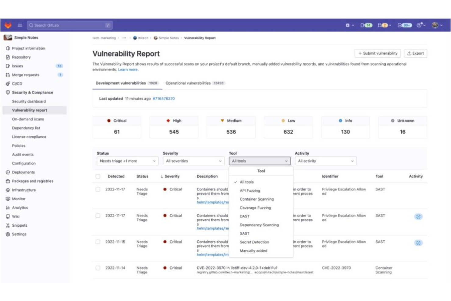 GitLab screenshot - Le 10 Migliori Soluzioni per la Gestione del Codice Sorgente Recensite nel 2026