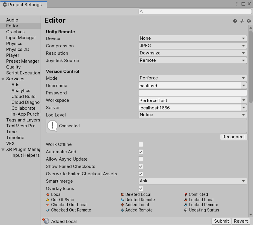 Unity Version Control screenshot - Guida all’Acquisto dei 10 Migliori Sistemi di Controllo delle Versioni