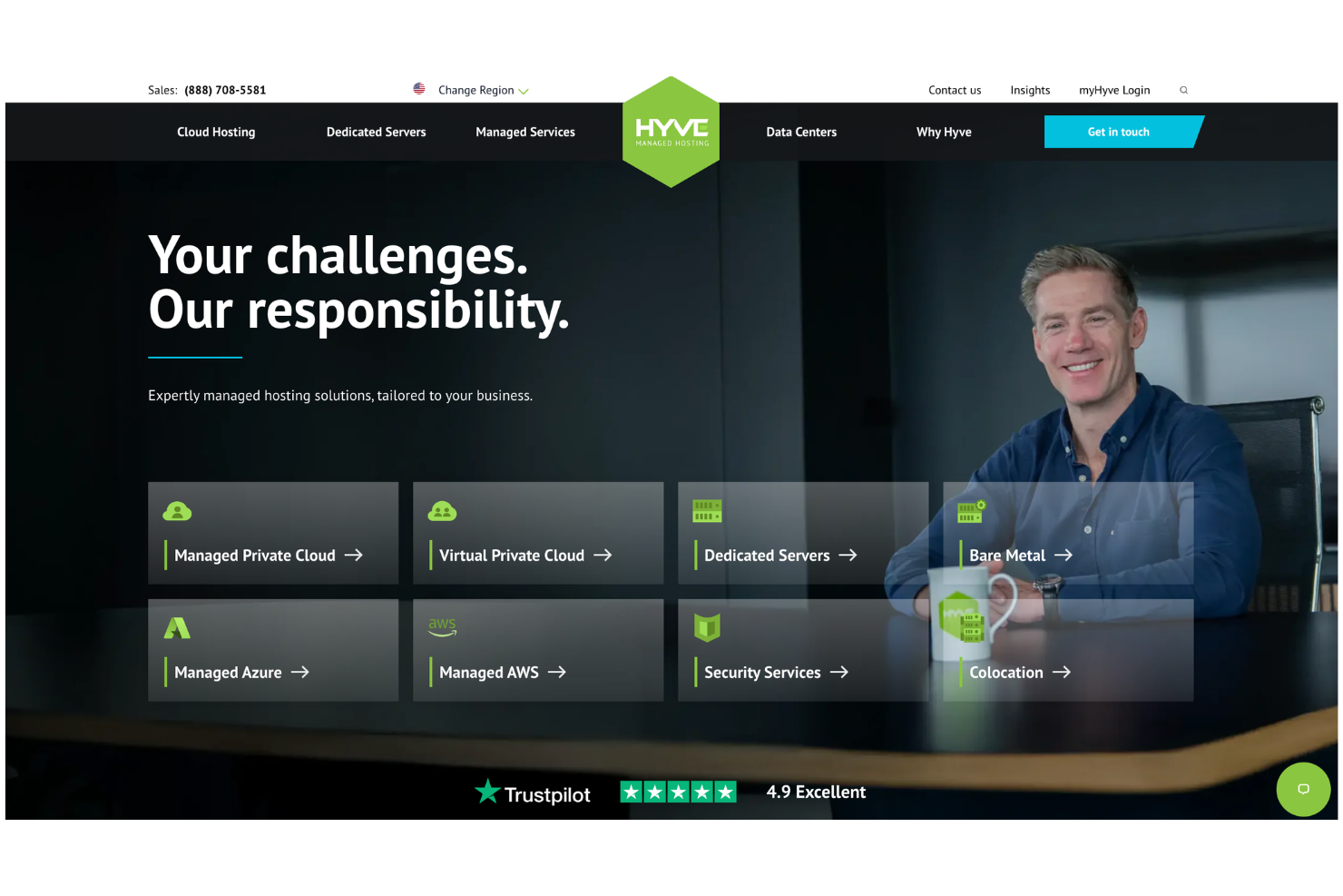 Hyve Managed Hosting screenshot - I 10 migliori fornitori di servizi gestiti aziendali nel 2026