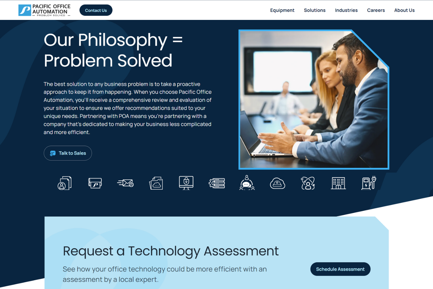 Pacific Office Automation screenshot - 10 fornitori di servizi di stampa gestita recensiti nel 2026