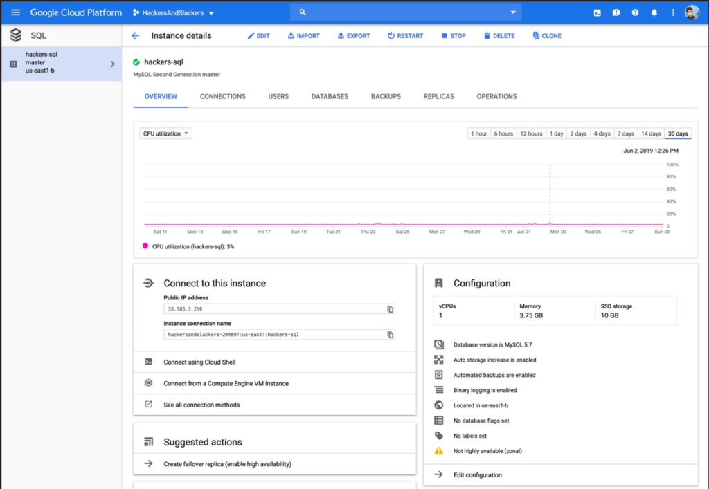 Google Cloud SQL screenshot - Esplorando i 10 migliori software di database relazionali del 2026