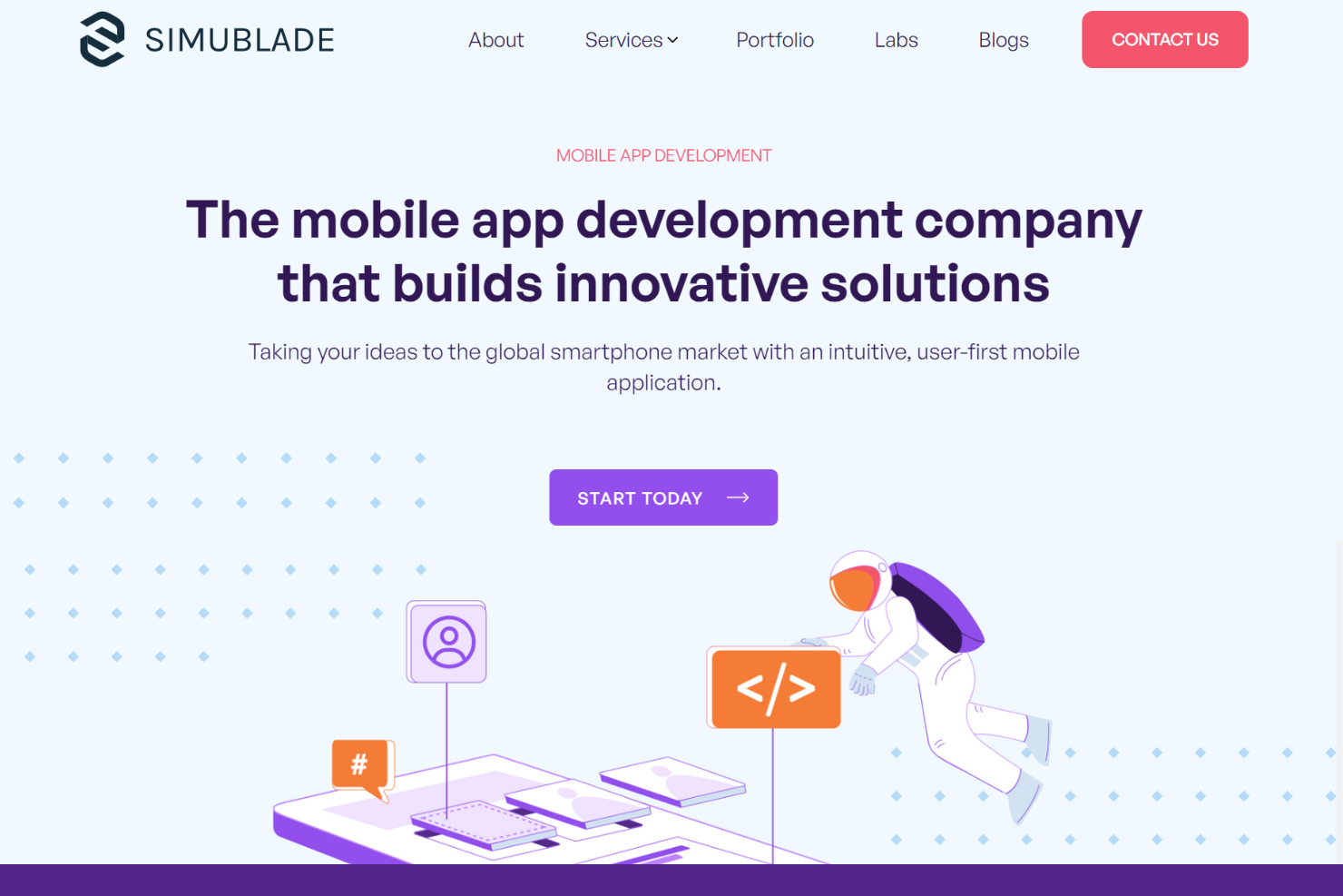 Simublade screenshot - Le 10 Migliori Aziende di Sviluppo App Mobile negli Stati Uniti nel 2026