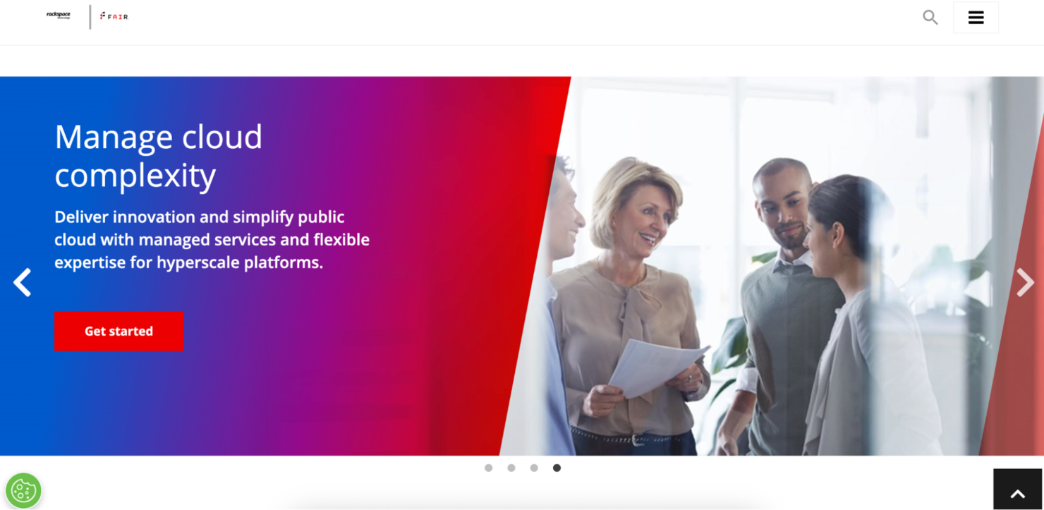 Rackspace Technology screenshot - I 10 migliori fornitori di servizi gestiti nel cloud recensiti nel 2026