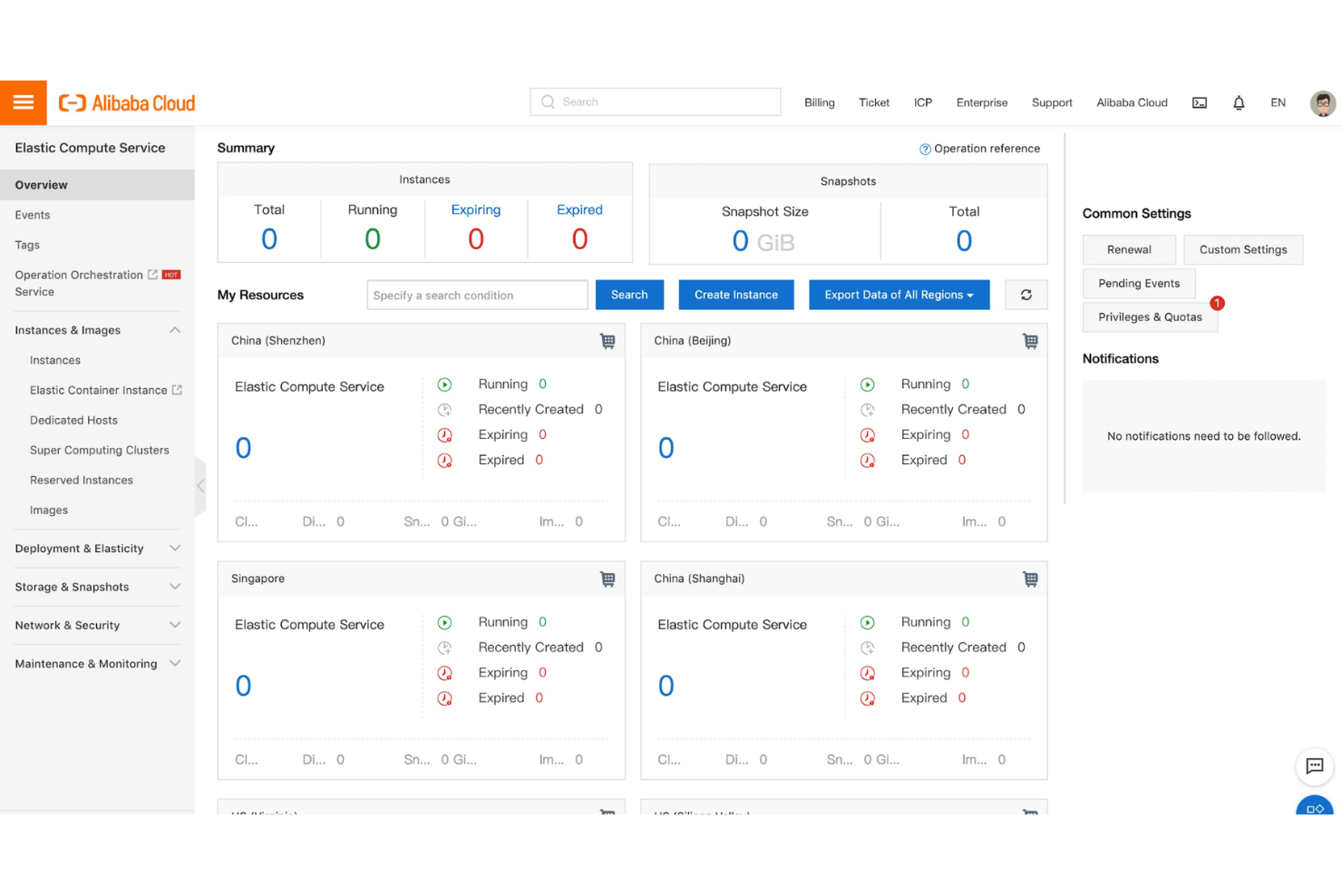 Alibaba Cloud screenshot - 10 Migliori Fornitori IaaS per Esternalizzare l’Infrastruttura 2026