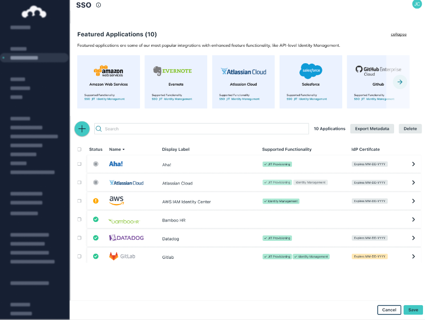 JumpCloud screenshot - Accesso Semplificato: Elenco delle 10 Migliori Soluzioni di Single Sign-On del 2026