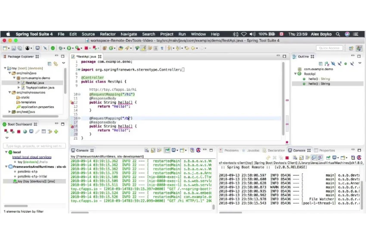 Spring screenshot - Le 10 migliori strumenti di sviluppo Java del 2026