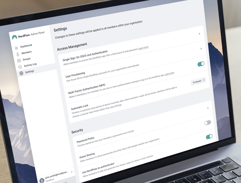 NordPass screenshot - I 10 Migliori Strumenti Software per la Gestione delle Password del 2026