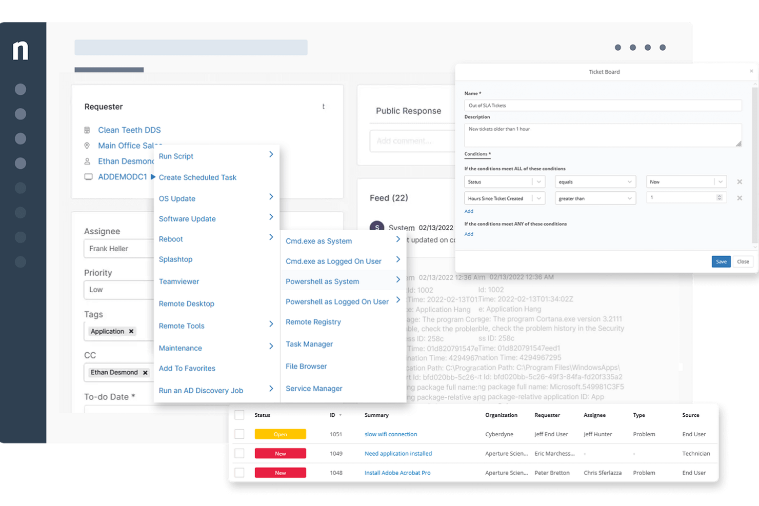NinjaOne screenshot - Guida ai 10 Migliori Strumenti ITSM del 2026