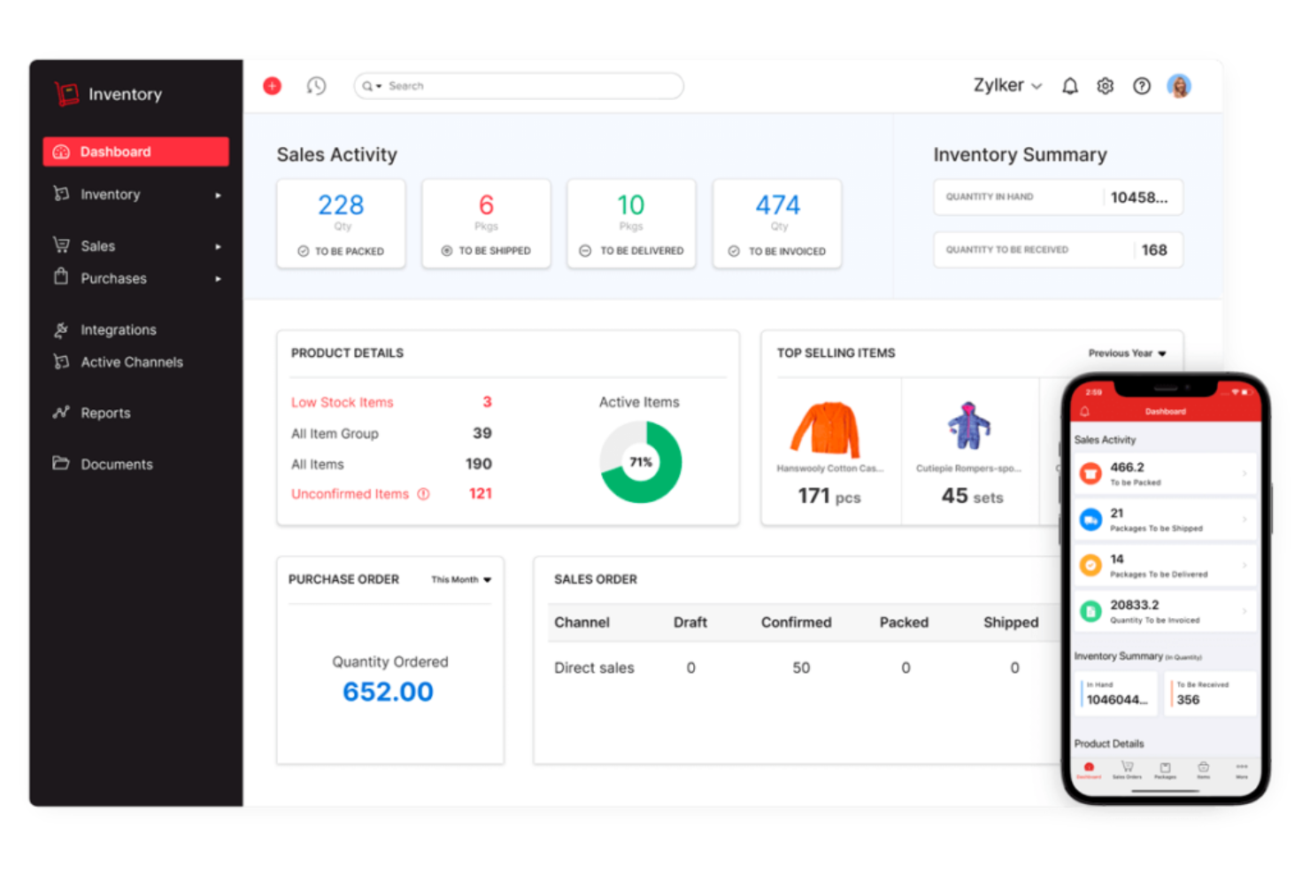 Zoho Inventory screenshot - Le 10 Migliori Soluzioni Gratis per la Gestione dell’Inventario IT del 2026