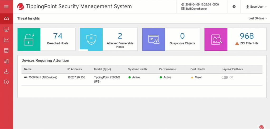 Trend Micro TippingPoint screenshot - I 10 Migliori Sistemi di Rilevamento e Prevenzione delle Intrusioni del 2026