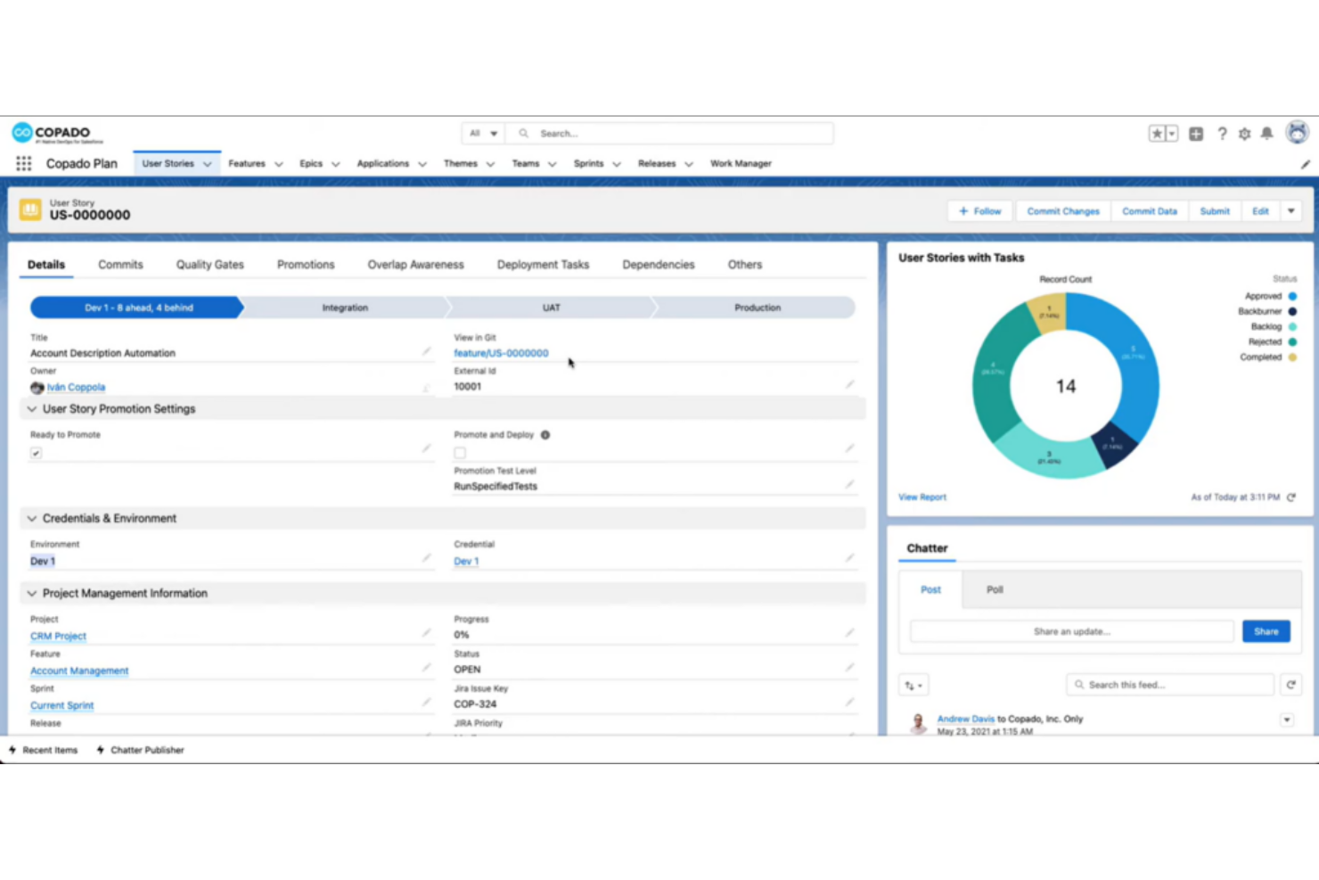 Copado screenshot - Le 10 migliori soluzioni di automazione DevOps recensite nel 2026