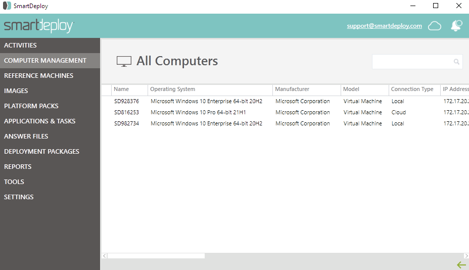 SmartDeploy screenshot - La lista definitiva: i 10 migliori software di distribuzione del 2026